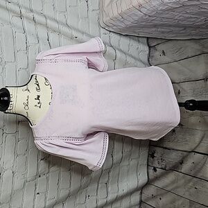 Loft Cutout Flutter Sleeve Tee in Pink NWT Size Small